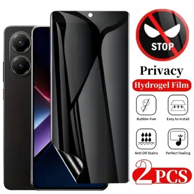 2Pcs Anti-Spy Hydrogel Film for Xiaomi Poco F7 Ultra F7 F6 F5 Pro Full Coverage Screen Protector For