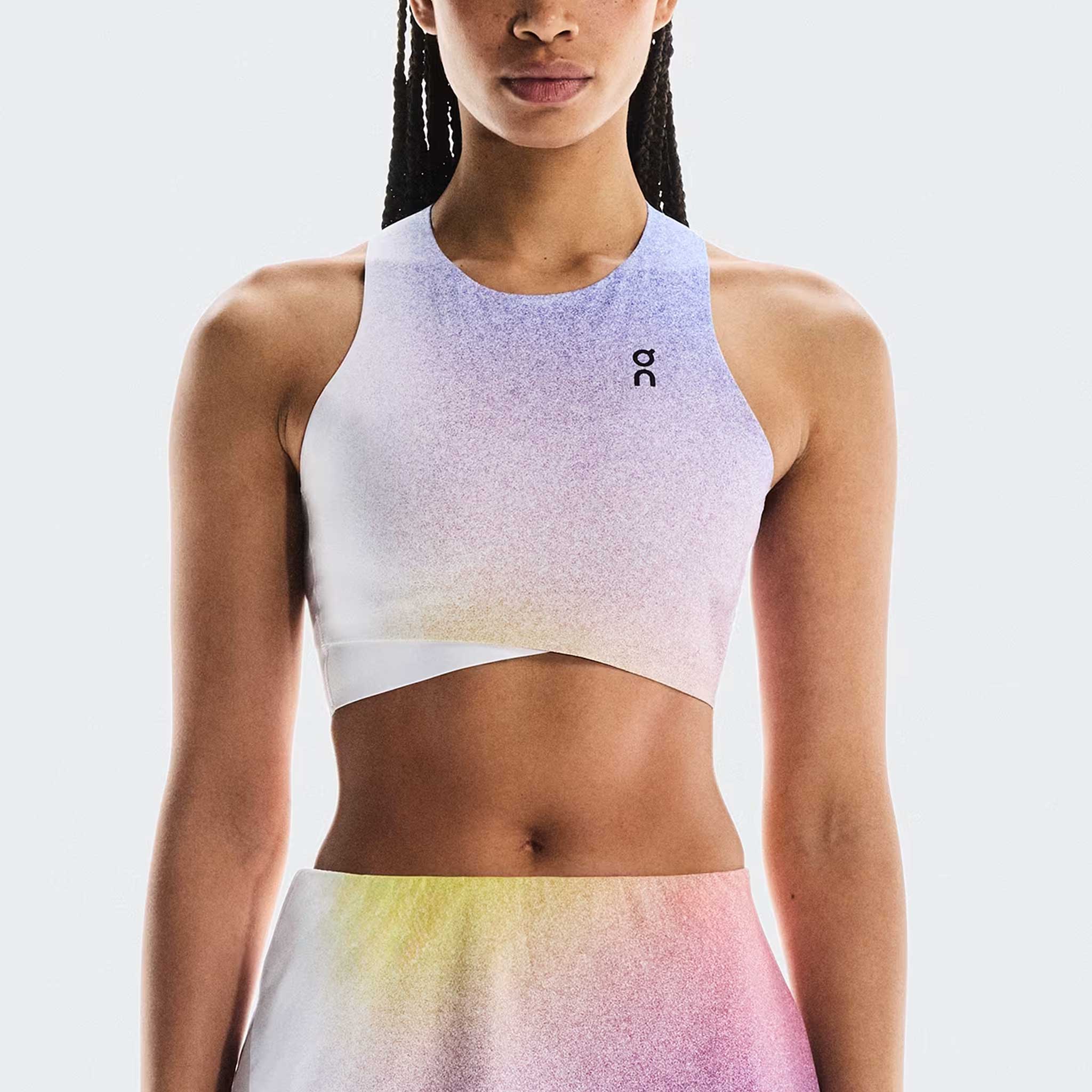 On Court Crop Top Women's Tennis Apparel White/Indigo