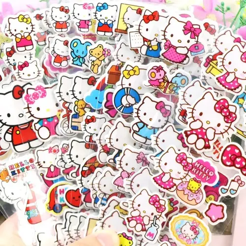6/12pc Kawaii Sanrio Hello Kitty 3D bulle autocollants décoration décalcomanies enfants récompense
