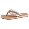 Zehentrenner TAMARIS "AVRIL", Damen, Gr. 41 (7/7,5), beige, Textil, Lederimitat, sportlich, Schuhe, Sommerschuh, Flats, Schlappen mit T-Logoanhänger