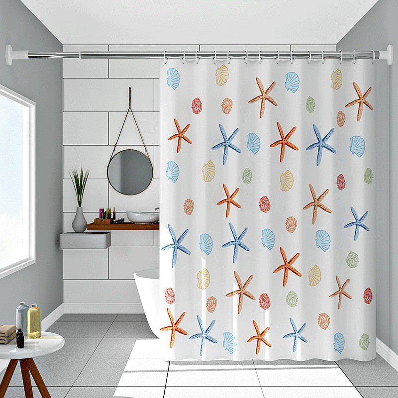 PEVA Shower Curtains, Water Resistant Bath Curtain for Bathroom Shower and Tub with Hooks Extra Long 240cm