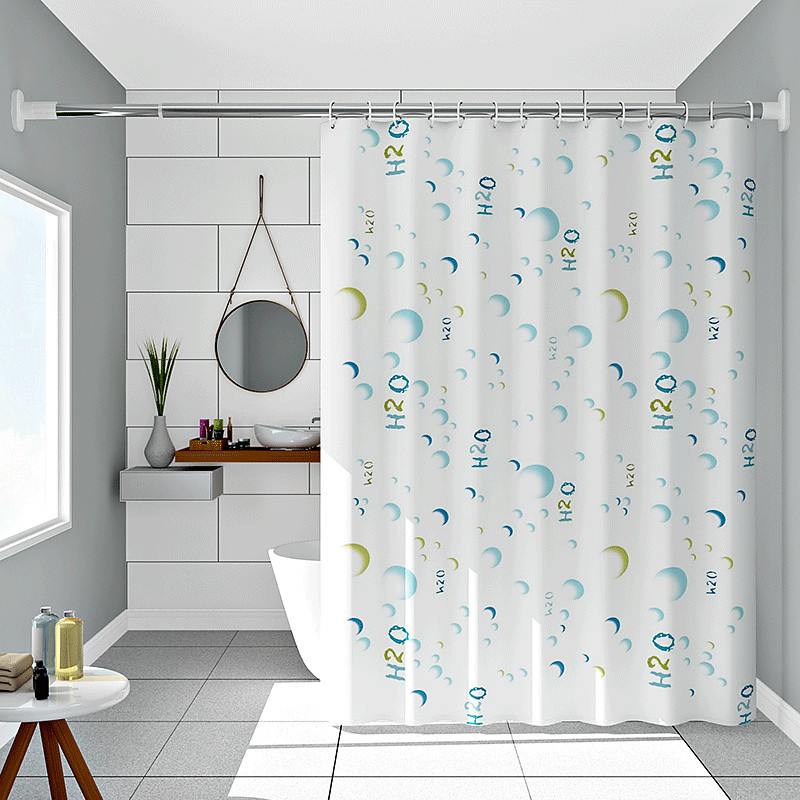 PEVA Shower Curtains, Water Resistant Bath Curtain for Bathroom Shower and Tub with Hooks Extra Long 240cm