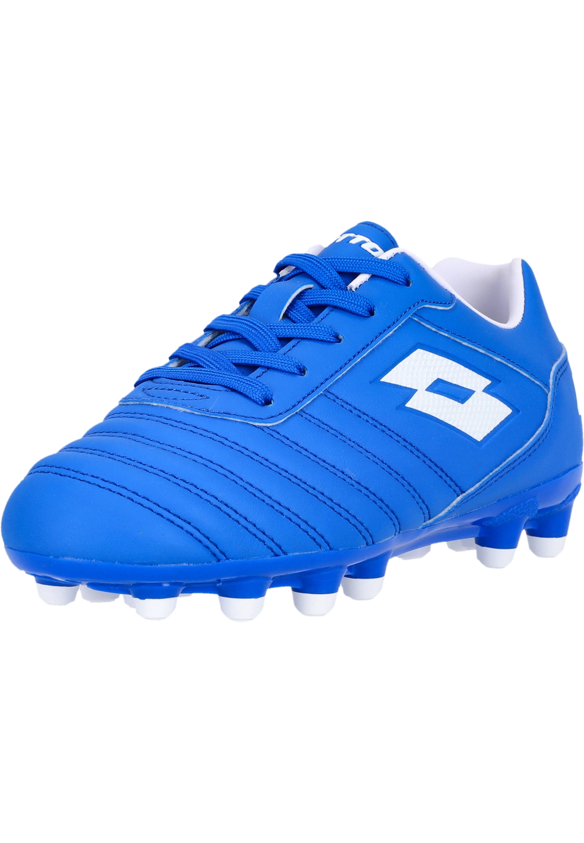 Fußballschuh LOTTO "Stadio 700 AGM JR", Mädchen, Gr. 37, blau, Polyurethane, Schuhe Fußballschuh, mit innovativer Technologie für Kunstrasen