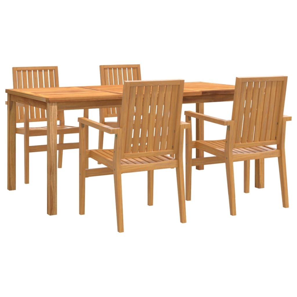 vidaXL 5-tlg. Garten-Essgruppe Massivholz Teak Image