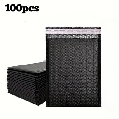 TEMU 100pcs Black Bubble Mailers, 4x7 Inches Poly Mailers, Padded Envelopes & Shipping Bags For Small Business, Durable Polyethylene Packaging Image