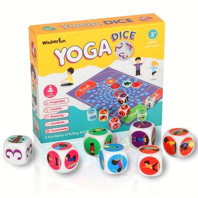 TEMU Yoga Dice Game - 6-sided Abs Resin, And Educational Brain Teaser Gift Image