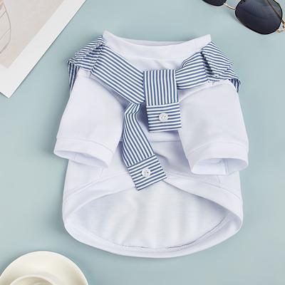 TEMU Summer Pet Clothes Casual Versatile Dog T-shirt Suitable For Small Medium Dogs Image