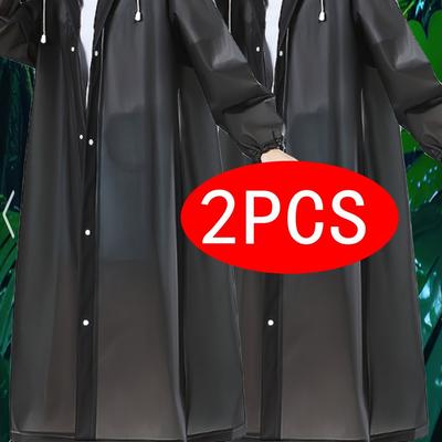 TEMU Outdoor Waterproof Raincoats For Hiking On , Featuring Windproof And Waterproof Eva Material, Full-, Suitable For Travel, Outdoor Cycling, And Poncho With A Drawstring, For Adults And Women. Image