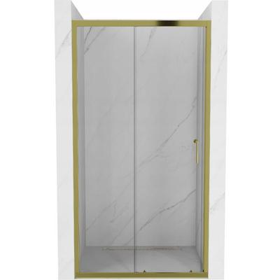 Apia ausziehbare Duschtür 90 cm, Transparent, Gold - 845-090-000-50-00 - Mexen Image