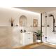 Mobile sotto lavabo sospeso a righe 60 cm Bianco opaco - ZEVINI