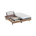 Set da relax doghe e sospensioni memory foam DIONYSOS di DREAMEA - motori OKIN - quercia - 2 x 90 x 200 cm