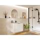 Mobile per bagno sospeso con scanalature e lavabo da incasso 80 cm Bianco - PARMIZA