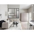 Vetrata atelier con specchi 150 x 130 cm in Alluminio termolaccato Nero Stile di design - ELEXIA