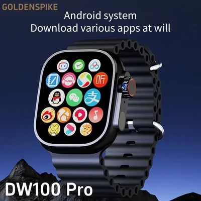 DW100 Pro Smart Watch 2.29inch Amoled Fingerprint unlock Smartwatch With Rotary Camera GPS Positioning navigation Social Chat