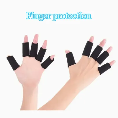 10pcs Stretchy Sports Finger Sleeves Arthritis Support Finger Guard Outdoor Basketball Volleyball
