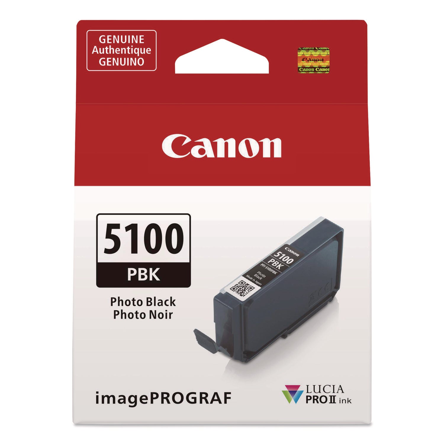 Canon 6952C002 (PFI-5100) Lucia PRO II Ink, Photo Black (CNM6952C002) Each Canon® Inkjet Printer Cartridges