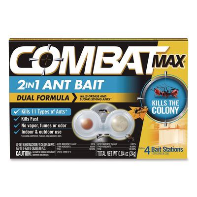 Combat Max 2-in-1 Ant Bait, 0.84 oz, 4 Bait Stations (DIA07172EA) Each Combat® Insect Control