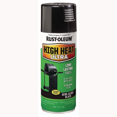 Rust-Oleum High Heat Enamel Spray Paint, Semi-Gloss Black, 12 oz Aerosol Can (RST241169EA) Each Rust-Oleum® Paints