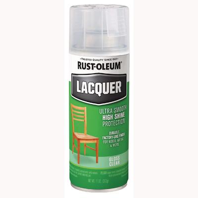 Rust-Oleum Specialty Lacquer Spray Paint, Gloss Clear, 11 oz Aerosol Can (RST1906830EA) Each Rust-Oleum® Paints