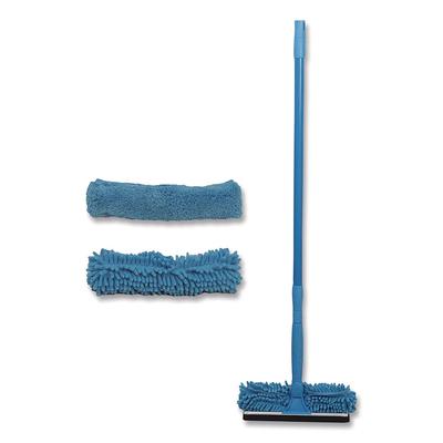 TidyUps Window Cleaner Set, with Washing Pads, 11", 49" Plastic Handle, Blue (CH7TU68122) Each Squeegees and Washers