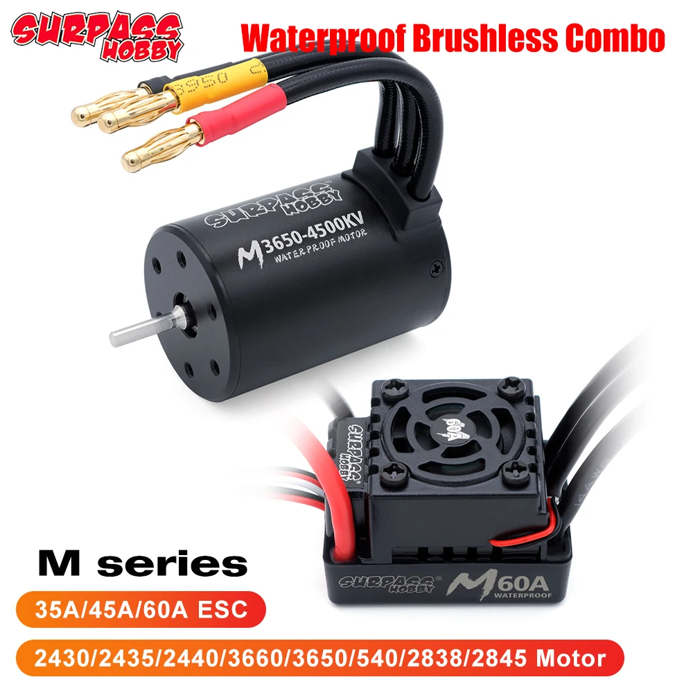 ÜBERTREFFEN HOBBY RC Bürstenlosen Motor M2430/2435/2440/2838/2845/540/3650/3660 M35A/45A/60A ESC Für 1/10 1/12 1/14 1/16 1/18 RC Auto