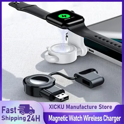 Tragbares kabelloses Uhrenladegerät für Apple Watch iWatch 9 8 7 6 5 4 3 SE 2 Ultra Dock-Adapter USB magnetische Schnellladestation Image