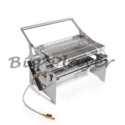 Neues Produkt Easy Flip BBQ Grille Tragbarer klappbarer Edelstahl BBQ Gasgrill Outdoor Camping Flip BBQ Grill
