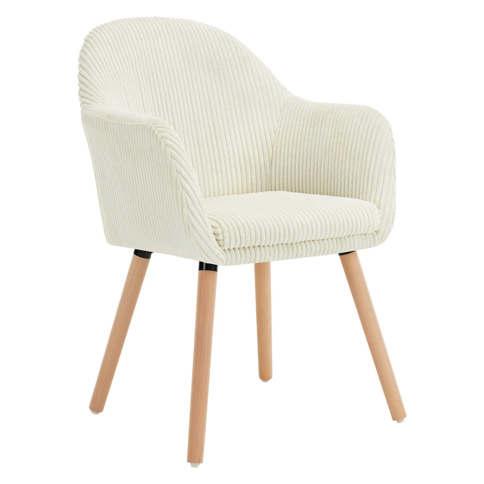 WOLTU Moderne Esszimmerstühle, gepolsterte Küchenstühle mit Armlehnen, Rückenlehne, Cordsitz für Wohnzimmer, Schlafzimmer, Heimdekoration Image