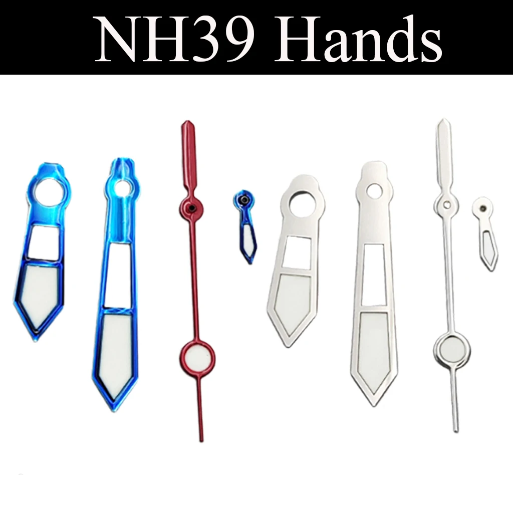 Nh39 uhrzeiger silber/blau grün leuchtend fit nh39 uhren bewegungs teile Image