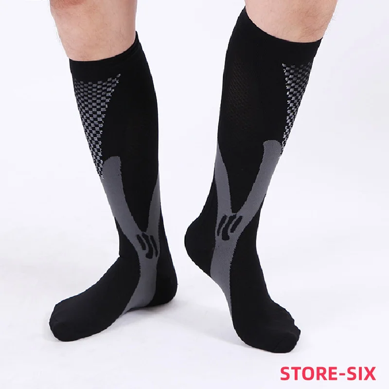 3 Paar Kompressionssocken, Lotpackung, Socken, passend für Krampfadern, atmungsaktiv, 30 mmHg, Herren- und Damensocken zum Laufen, Radfahren Image