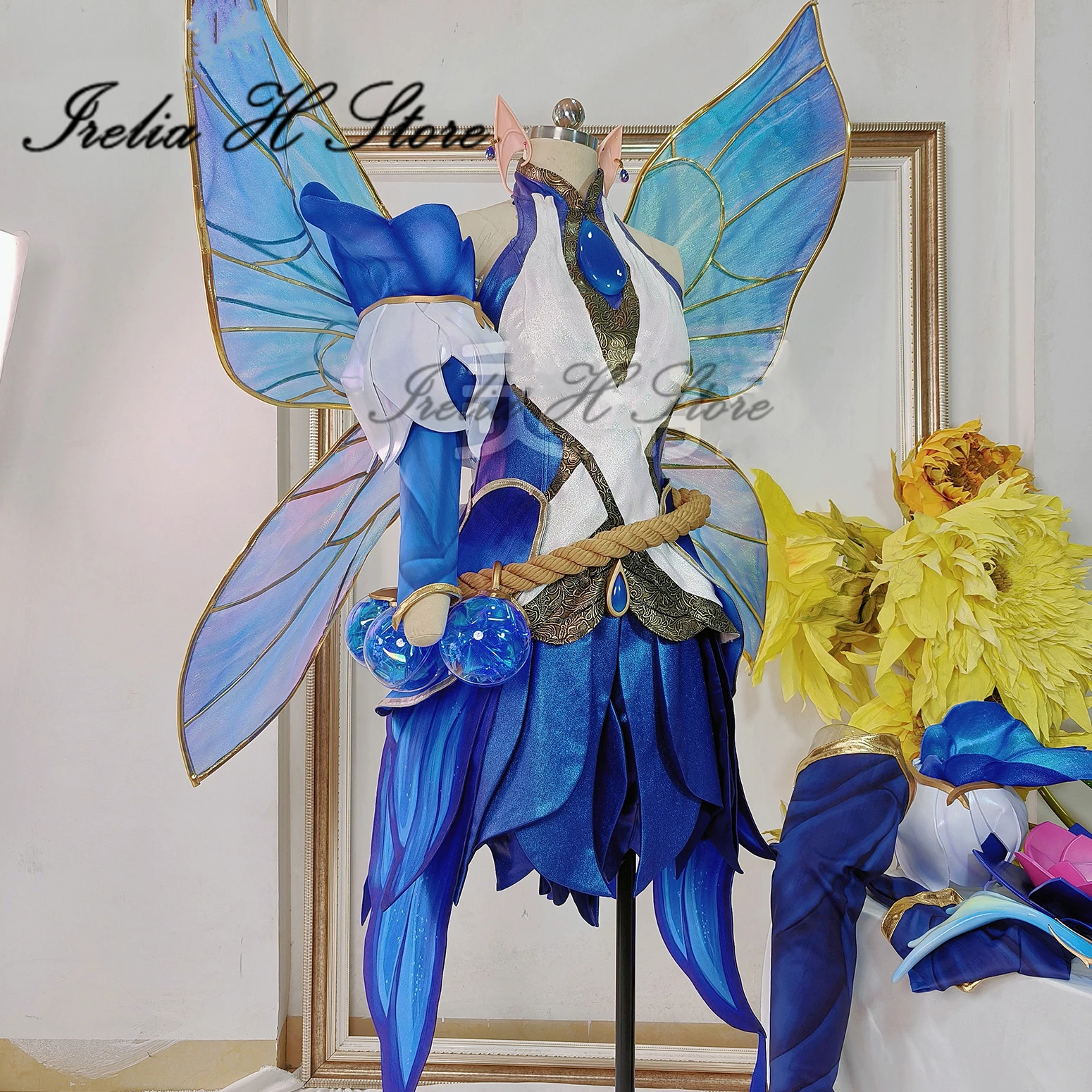 Irelia H Store LOL Faerie Court Soraka Cosplay-Kostüm für Damen, komplettes Set, hochwertig, maßgeschneidertes Flügelpersonal Image