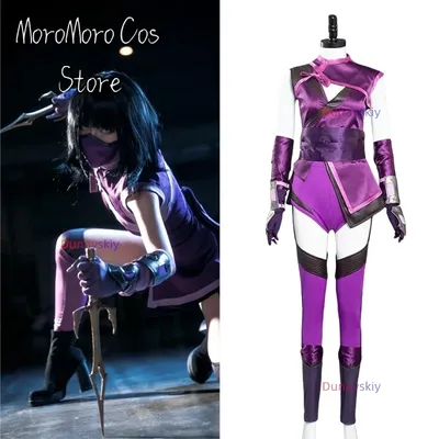 Mortal Cosplay Kombat Mileena Kostüm Erwachsene Frauen Fantasia Top Hosen Maske Handschuhe Outfits Halloween Karneval Party Anzug Image