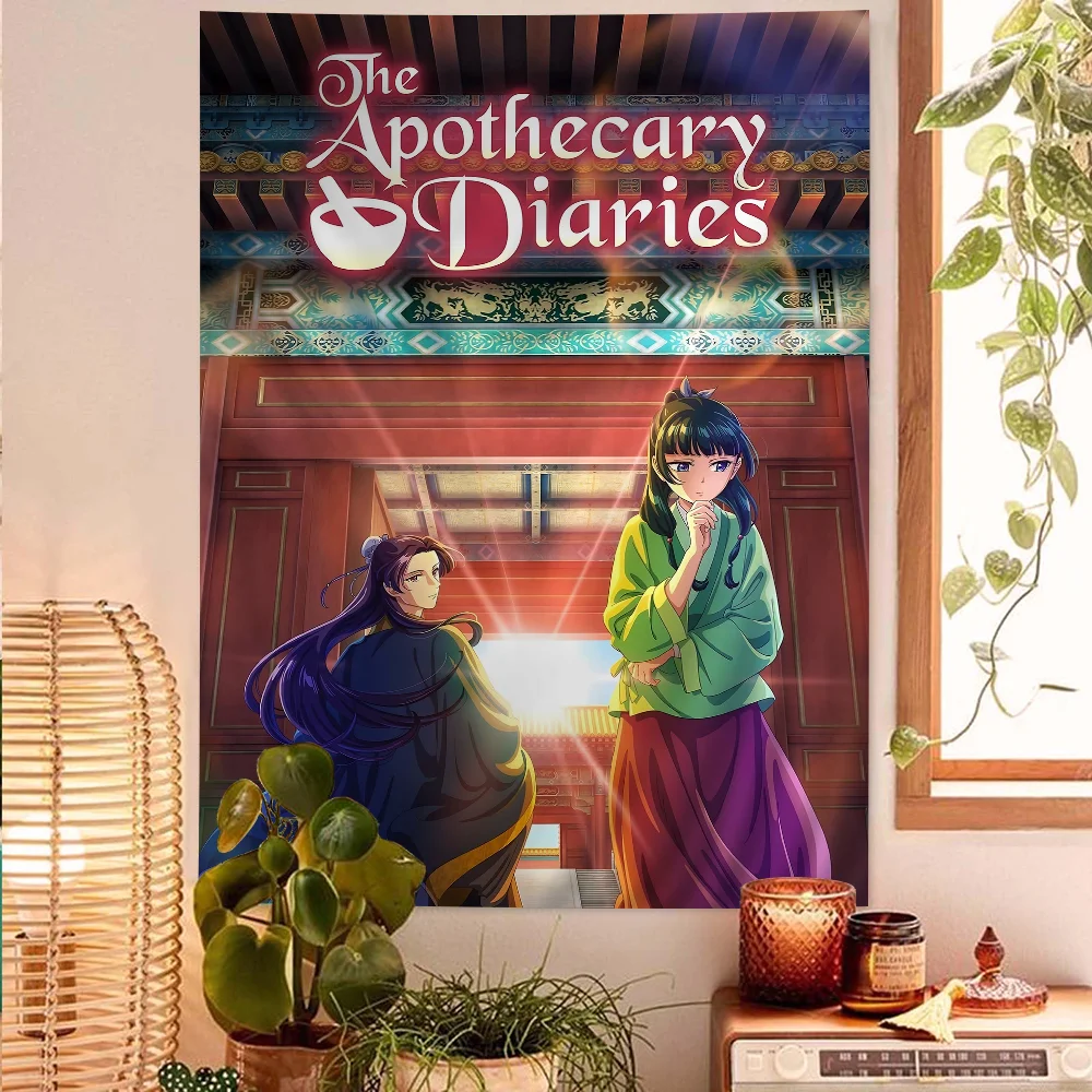 The Apothecary Diaries Anime bedruckter großer Wandteppich zum Aufhängen, Tarot, Hippie-Wandteppiche, Wohnheim, Heimdekoration