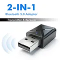Ricevitore trasmettitore 5.0 compatibile con Bluetooth Adattatore USB stereo wireless da 3,5 mm per