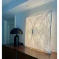 Lampada da parete nordica Lampada da parete quadrata a LED di design per soggiorno Camera da letto Lampada da parete per sfondo corridoio in tessuto minimalista per la casa