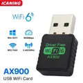 AX900 WIFI 6 Adattatore Scheda di rete USB Dongle di ricezione segnale dual band 2.4G e 5GHz per driver portatile Ricevitore Wlan wireless gratuito