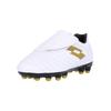 Fußballschuh LOTTO "MILANO 700 AGM JR S", Gr. 34, gold (weiß, goldfarben), Lederimitat, sportlich, Schuhe, im ausgeklügelten Design ideal für Kunstrasen