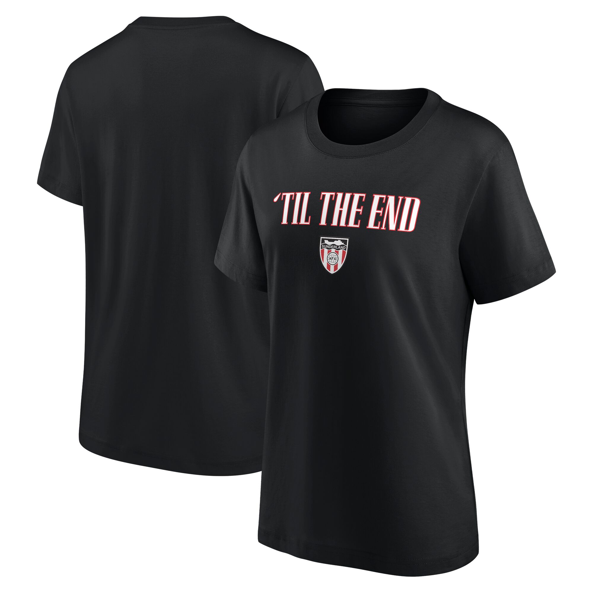 T-Shirt „Sunderland Play-Off-Gewinner – Bis zum Ende“ – Schwarz – Damen Image