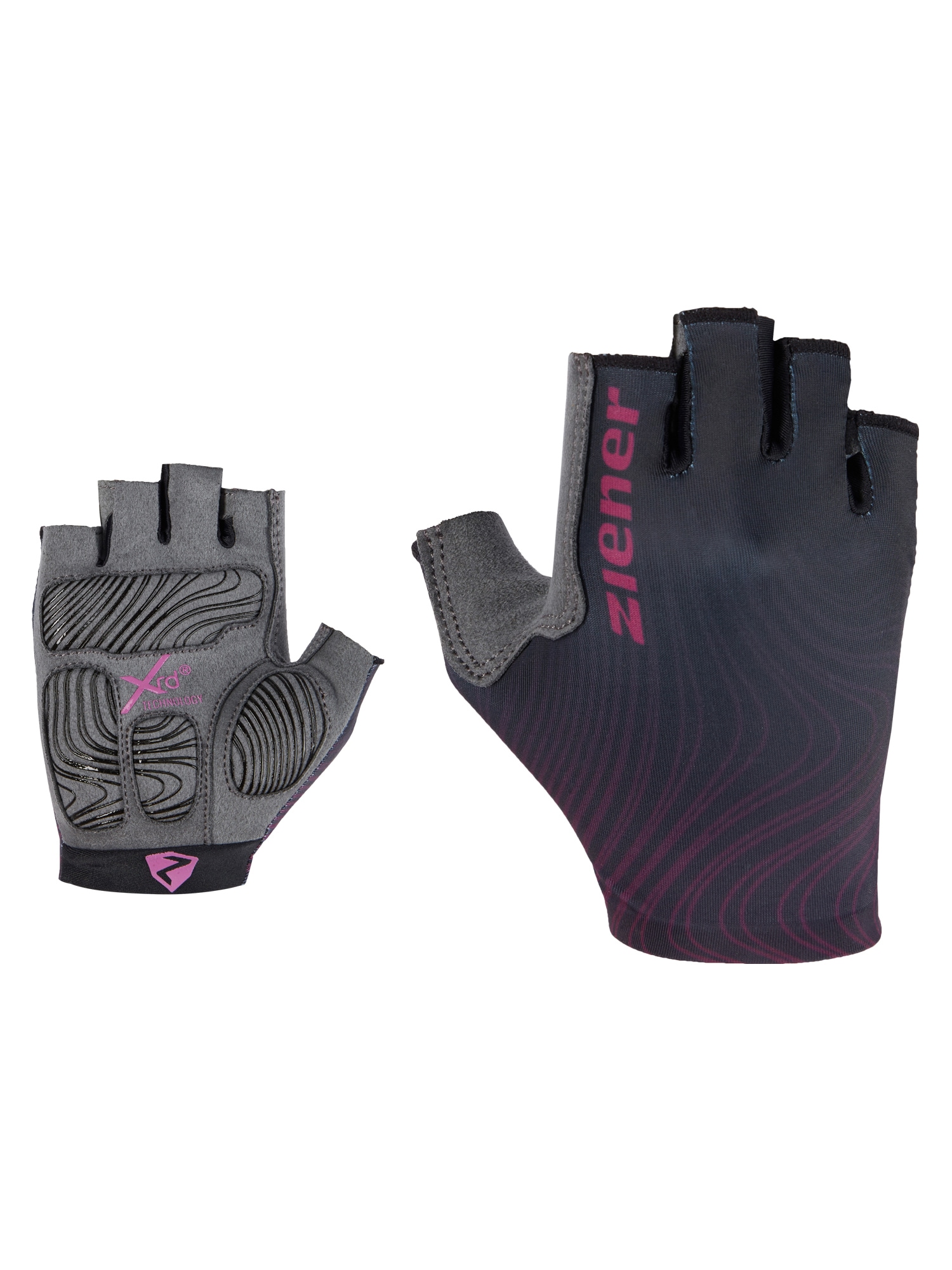 Fahrradhandschuhe ZIENER "CLEM-Z", Damen, Gr. 8, schwarz (schwarz.light plum), Materialmix, Handschuhe Image