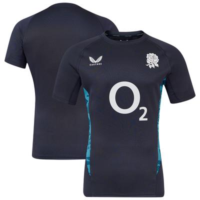 England Rugby Contact Kurzarm-Trainingstrikot – Blau – Herren Image