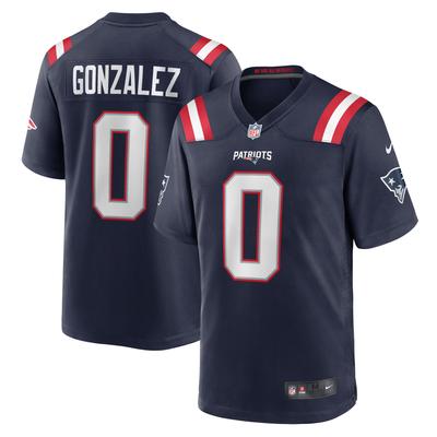 New England Patriots Nike Game Home Trikot – Marineblau – Christian Gonzalez – Herren Image