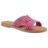 Pantolette TAMARIS, Damen, Gr. 42, pink (fuchsia), Leder, elegant, Schuhe, Blockabsatz, Festtagsschuh, Sommerschuh in funkelnder Optik