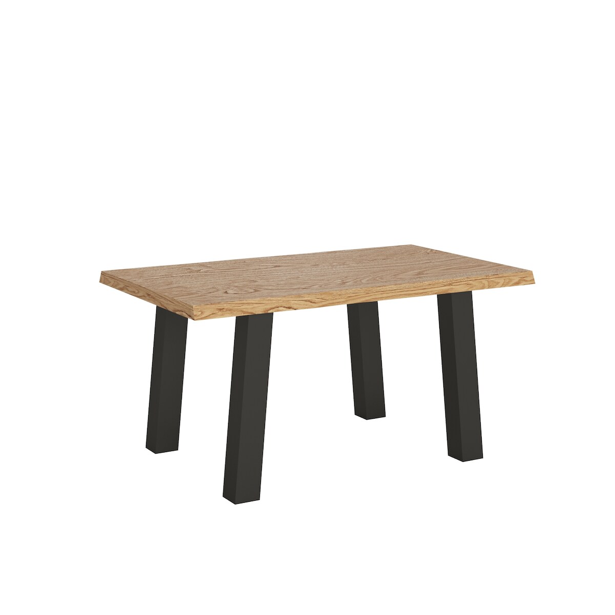 Itamoby Ausziehbarer Tisch 90x140/240 cm Svalen entrindete Eiche mit anthrazitfarbenen Beinen Image