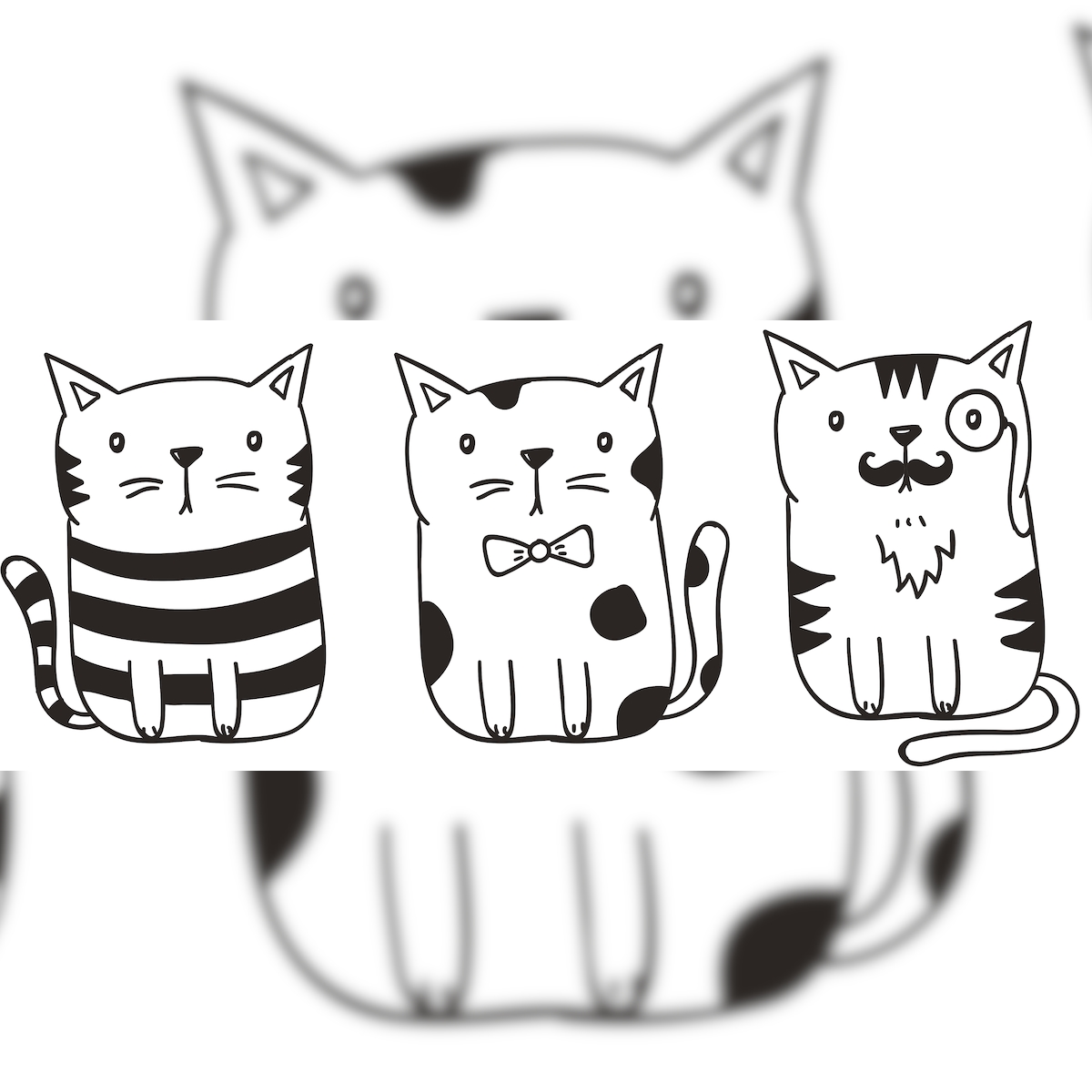 Securit® Fensterschablonen aus Papier – Haustier-Motiv – Inkl. weißem Kreidemarker – 3er-Set A3 Image