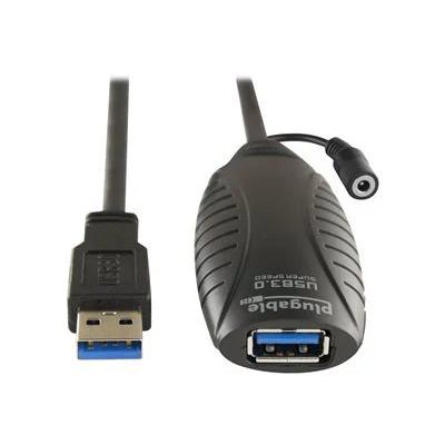 Plugable USB 3.0 Extension Cable with Power Adapter and Back-Voltage Protection, 32 ft/10m