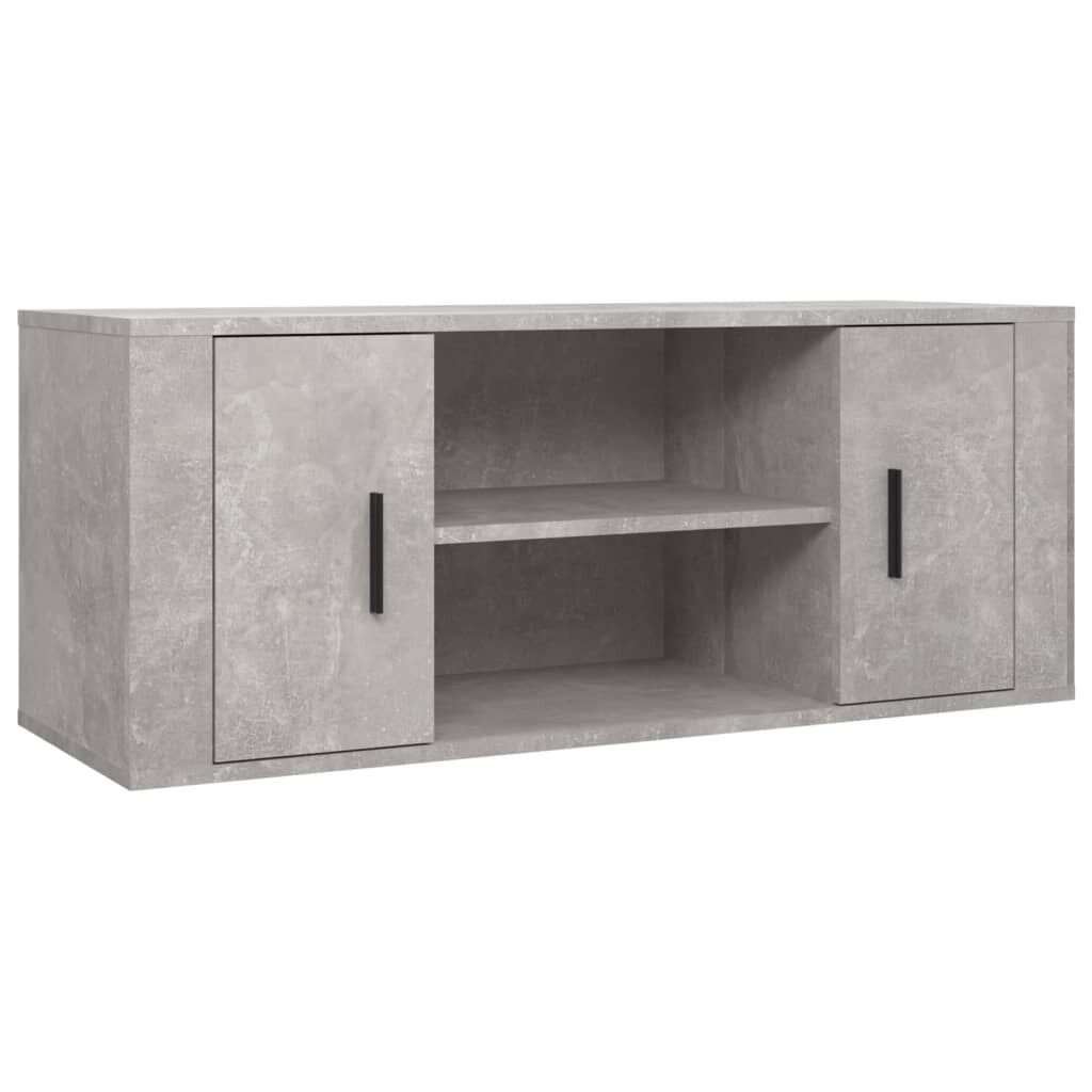 vidaXL TV-Schrank Betongrau 100x35x40 cm Holzwerkstoff Image
