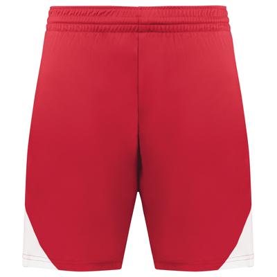 Augusta Sportswear 1737 Youth Step-Back Modern Fit Basketball Shorts in Red/White size Medium | Polyester
