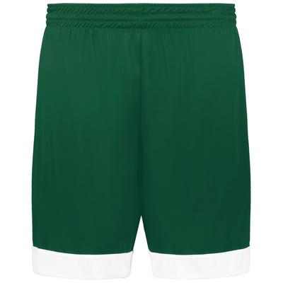 Augusta Sportswear AS6930 Youth Swish Reversible Basketball Shorts in Dark Green/White size Small | Polyester 6930