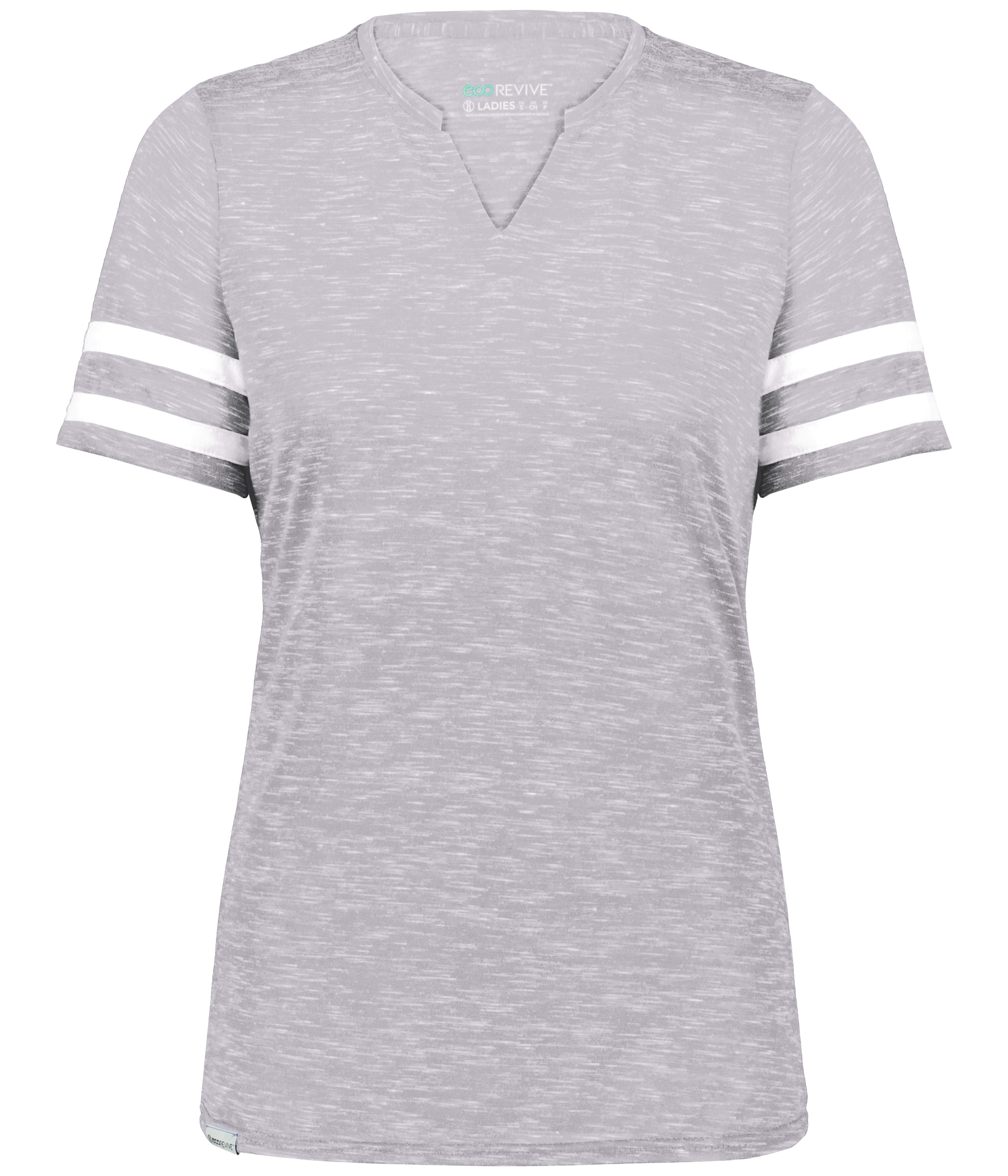 Holloway 223345 Girls Monterey Top in Heather/White size Large | Polyester Blend