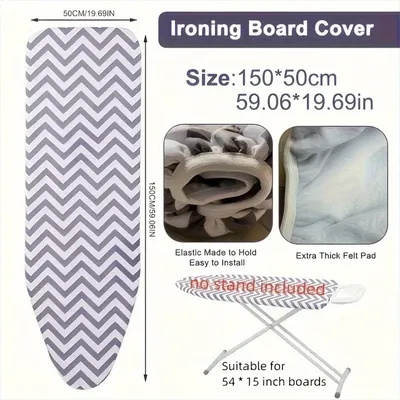 Heat-Resistant Ironing Board Cover, Protect Clothes and Board from Dust, Ideal for Family Ironing